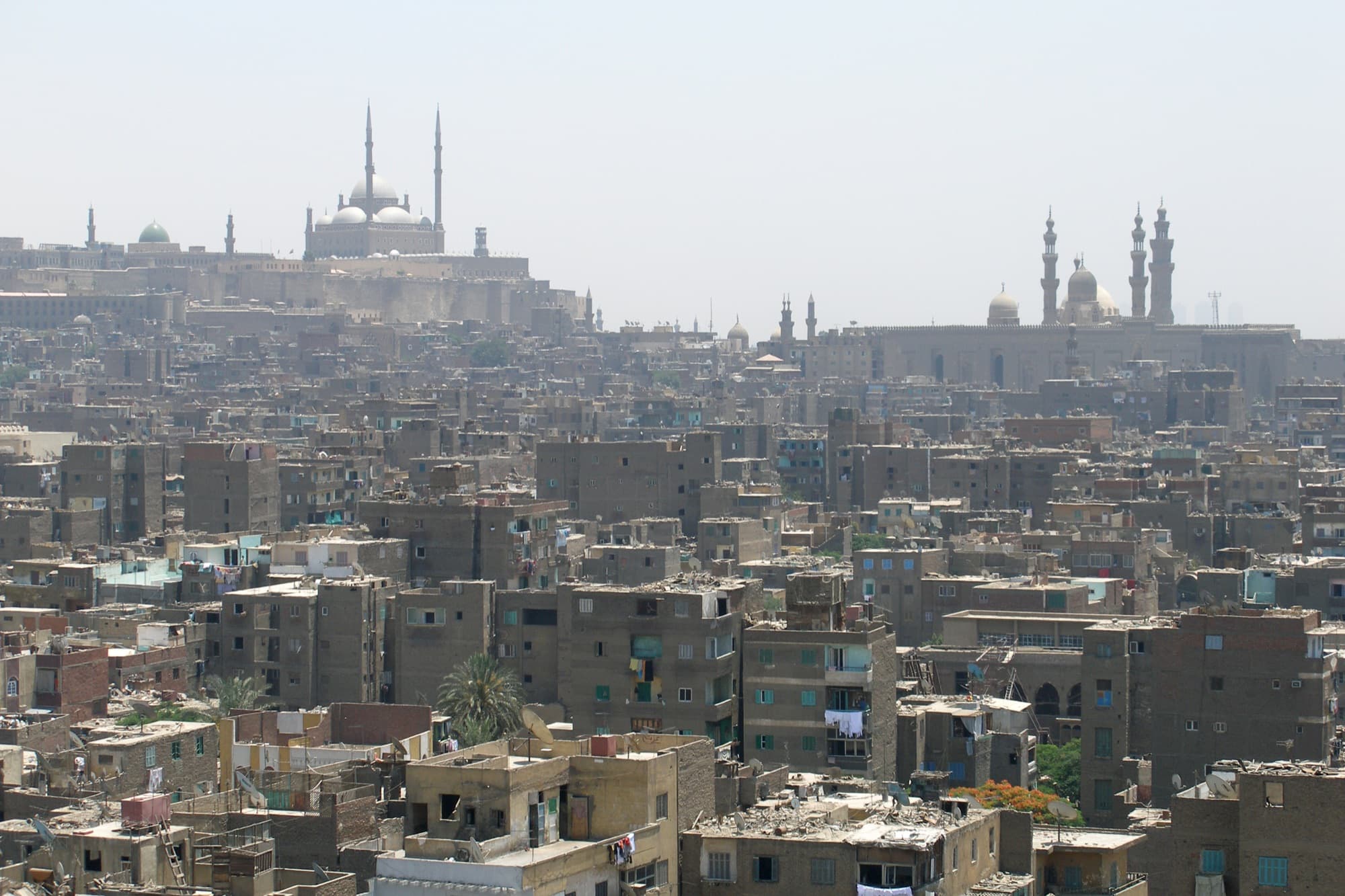 The Citadel and the domes of the Muhammad Ali Mosque above Cairo