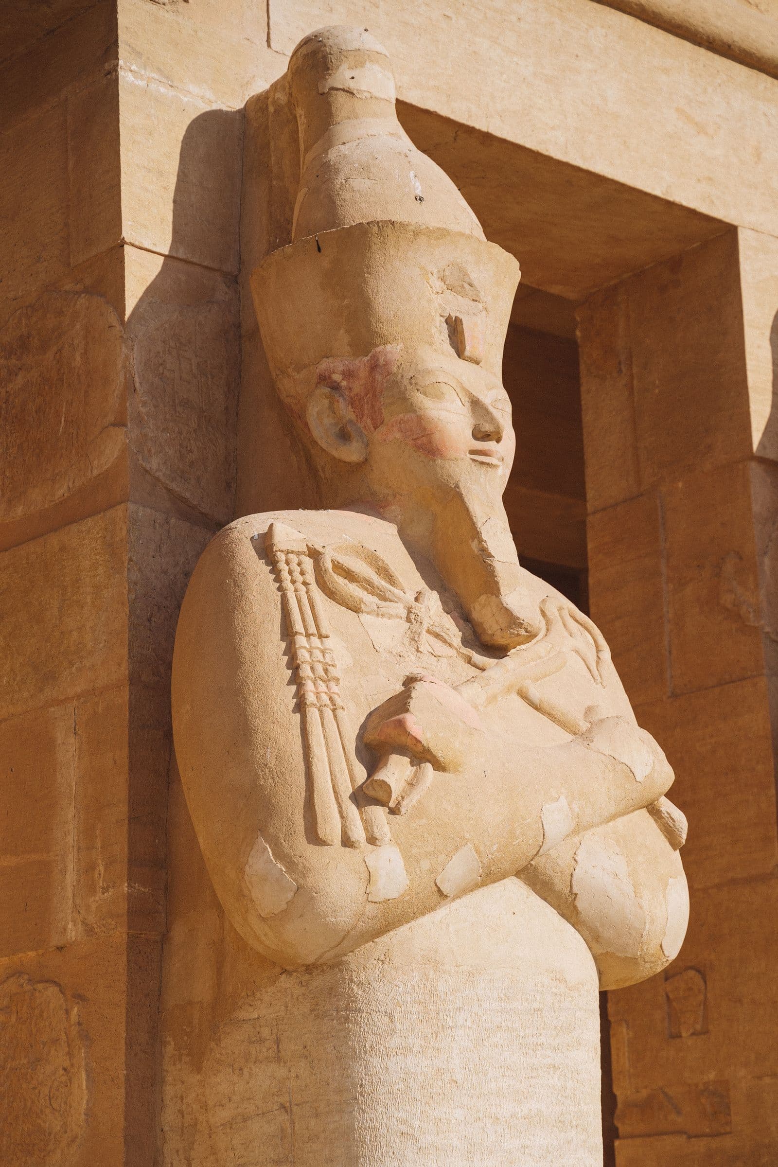 An Osiride statue at the Temple of Hatshepsut