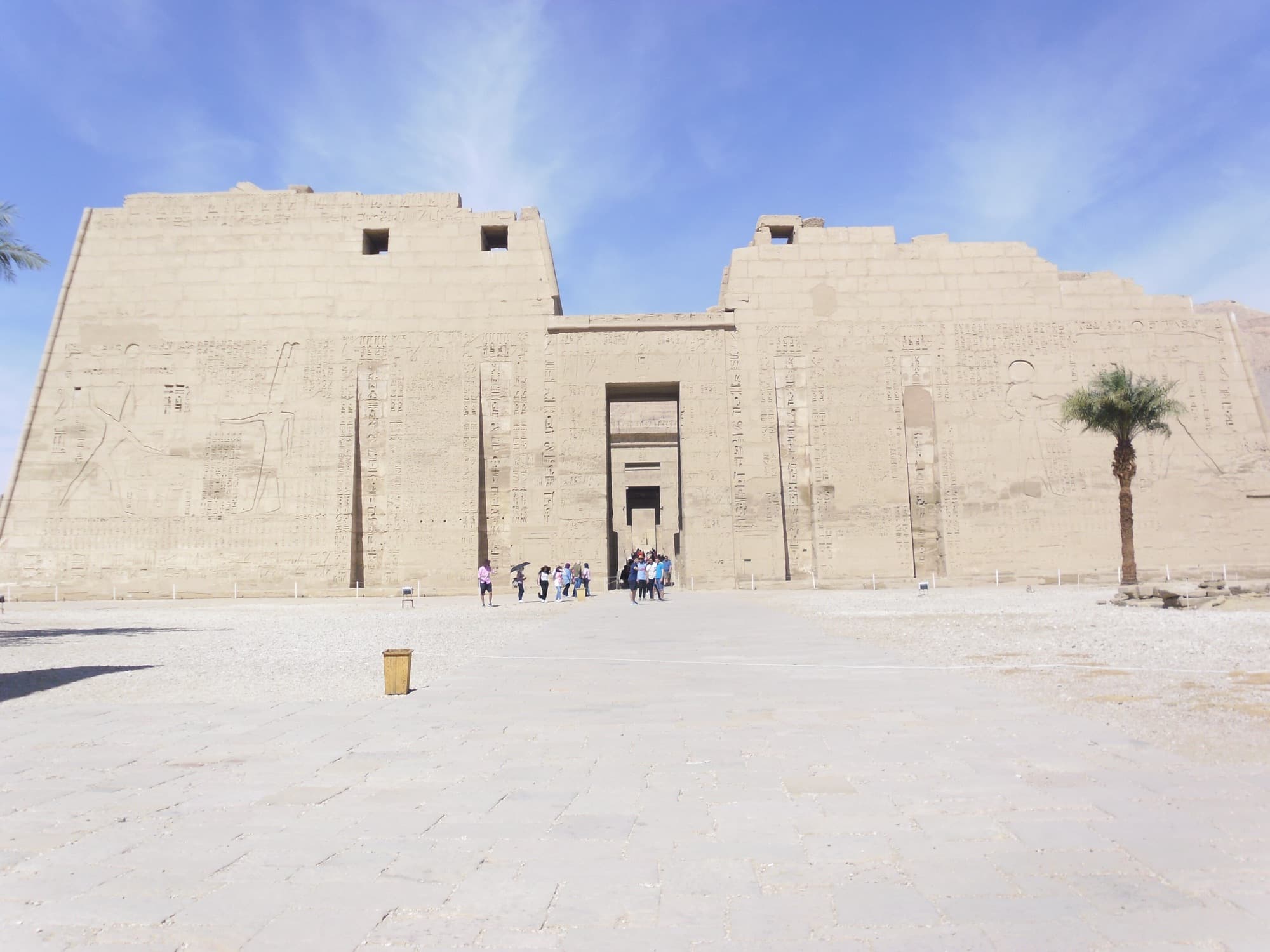 The first pylon of Medinet Habu, the temple of Ramesses III