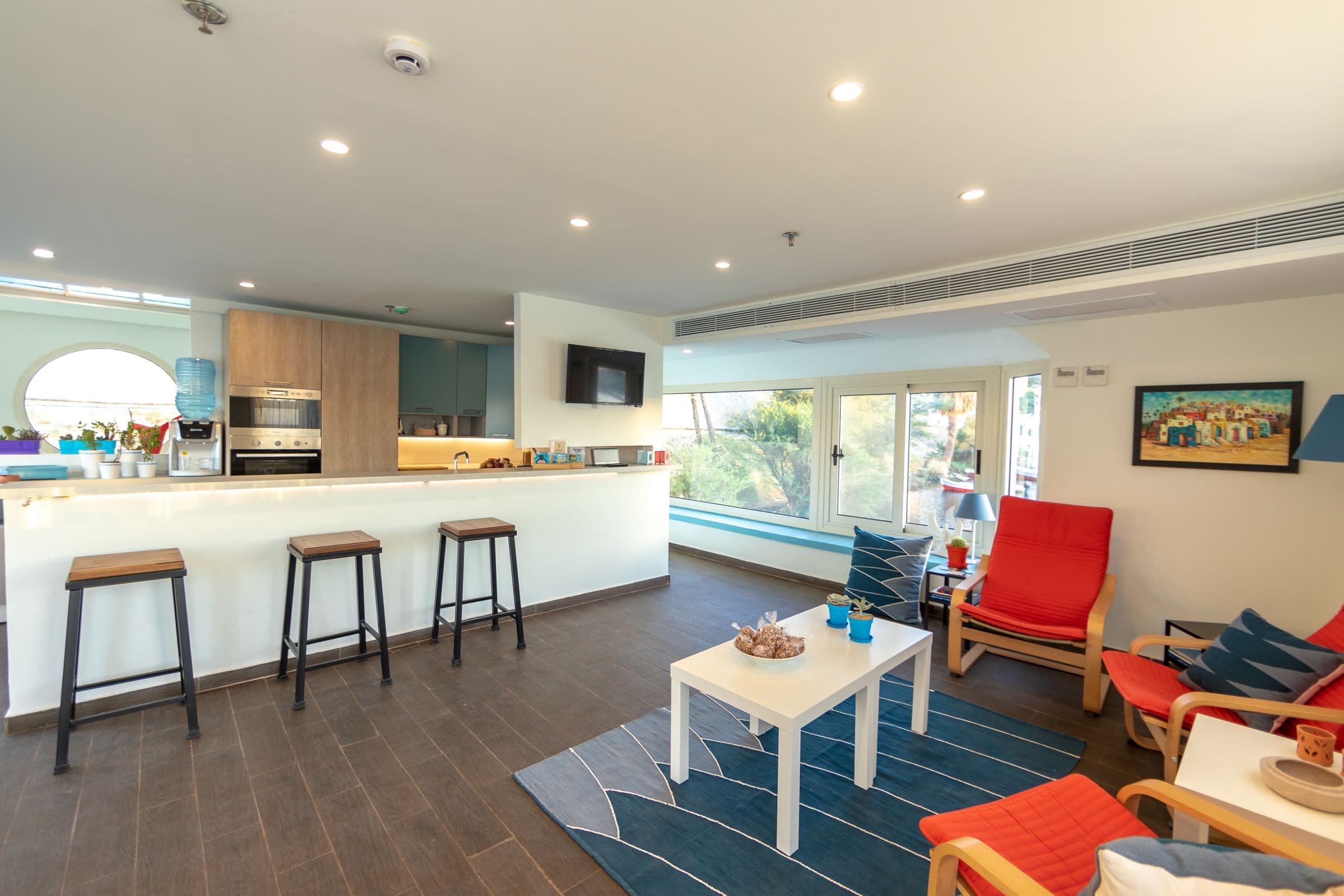 Anakob’s open kitchen and shared lounge